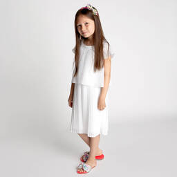 Billieblush-فستان شيفون لون أزرق | Childrensalon Outlet