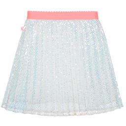 Billieblush-Белая плиссированная юбка с пайетками | Childrensalon Outlet