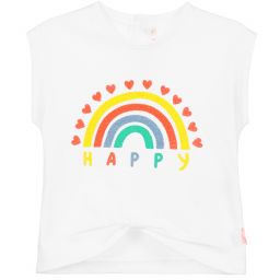 Billieblush-White Rainbow T-Shirt | Childrensalon Outlet