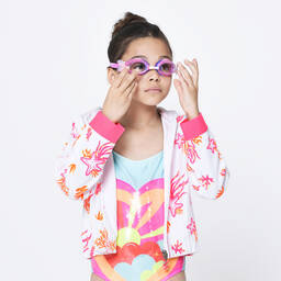 Billieblush-White Towelling Zip-Up Top | Childrensalon Outlet