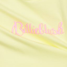 Billieblush-Yellow Cotton Logo T-Shirt | Childrensalon Outlet