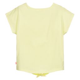 Billieblush-Yellow Cotton Logo T-Shirt | Childrensalon Outlet