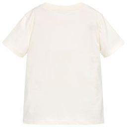 Billybandit-Boys Ivory Cotton T-Shirt  | Childrensalon Outlet