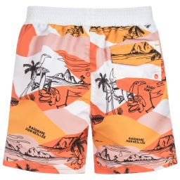 بيلي باندت-شورت سباحة لون برتقالي للأولاد | Childrensalon Outlet