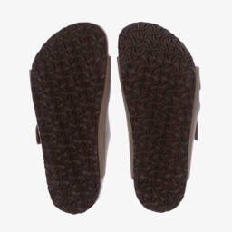 بيركنستوك-صنادل تاوب جلد صناعي لون بني | Childrensalon Outlet