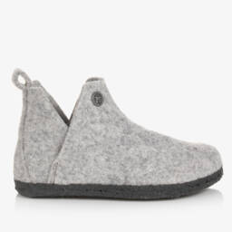 بيركنستوك-سليبرز جوخ صوف لون رمادي | Childrensalon Outlet