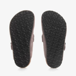 بيركنستوك-صندل كلوغ جلد صناعي لون بنفسجي للبنات | Childrensalon Outlet