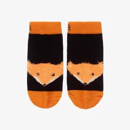 Blade & Rose-Black Cotton Fox Fluffy Socks | Childrensalon Outlet