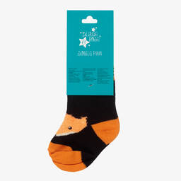 Blade & Rose-Black Cotton Fox Fluffy Socks | Childrensalon Outlet