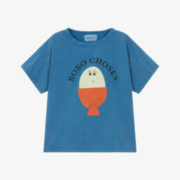 Bobo Choses-Boys Blue Organic Egg Tee | Childrensalon Outlet