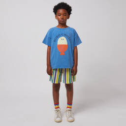 Bobo Choses-Boys Blue Organic Egg Tee | Childrensalon Outlet
