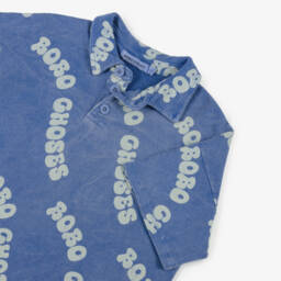 Bobo Choses-Boys Classic Blue Cotton Polo | Childrensalon Outlet