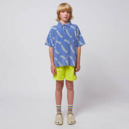 Bobo Choses-Boys Classic Blue Cotton Polo | Childrensalon Outlet