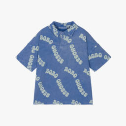 Bobo Choses-Boys Classic Blue Cotton Polo | Childrensalon Outlet