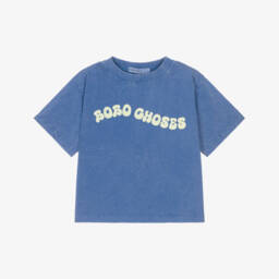 Bobo Choses-Boys Cornflower Cotton Tee Delight | Childrensalon Outlet
