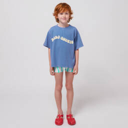 Bobo Choses-Boys Cornflower Cotton Tee Delight | Childrensalon Outlet