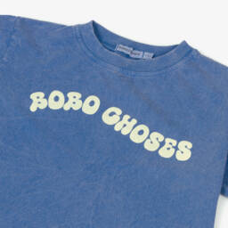 Bobo Choses-Boys Cornflower Cotton Tee Delight | Childrensalon Outlet