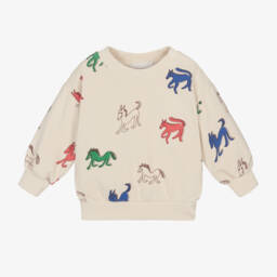 Bobo Choses-Boys Ivory Organic Sweatshirt | Childrensalon Outlet