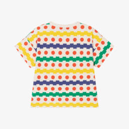 Bobo Choses-Boys Ivory Patterned Cotton Tee | Childrensalon Outlet