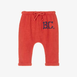 Bobo Choses-Boys Red Terry Cotton Joggers | Childrensalon Outlet