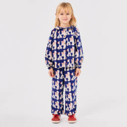 Bobo Choses-بلوزة فيسكوز وقطن لون أزرق | Childrensalon Outlet