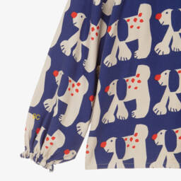 Bobo Choses-بلوزة فيسكوز وقطن لون أزرق | Childrensalon Outlet