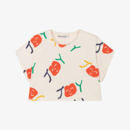 Bobo Choses-Футболка из органического хлопка кремовая для девочек | Childrensalon Outlet