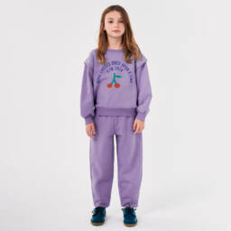 Bobo Choses-Girls Lavender Cherry Trousers | Childrensalon Outlet
