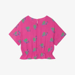 Bobo Choses-Розовый топ с узором улитки для девочек | Childrensalon Outlet
