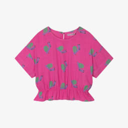 Bobo Choses-Розовый топ с узором улитки для девочек | Childrensalon Outlet