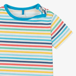 Boboli-Baby Boys Blue Cotton Dungaree Set | Childrensalon Outlet