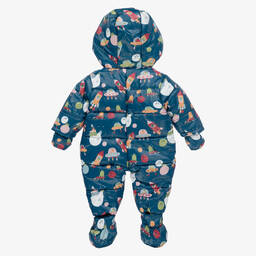 Boboli-Baby Boys Blue Space Print Snowsuit | Childrensalon Outlet
