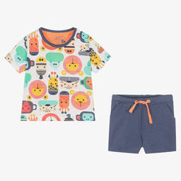 Boboli-Baby Boys Cotton Animal Print Shorts Set | Childrensalon Outlet