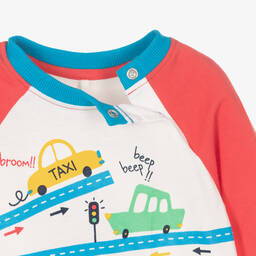 Boboli-Baby Boys Red & Blue Cotton Trouser Set | Childrensalon Outlet