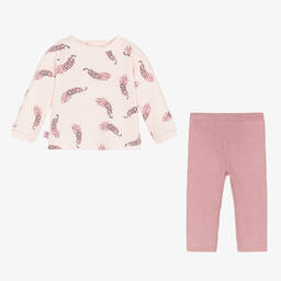 Boboli-Топ с гепардами и розовые штанишки из хлопка | Childrensalon Outlet