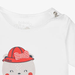 Boboli-Белый топ и легинсы с красными яблоками | Childrensalon Outlet