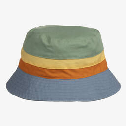 Boboli-Голубая хлопковая панама с цветовыми блоками | Childrensalon Outlet