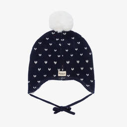Boboli-Blue Knitted Penguin Hat  | Childrensalon Outlet