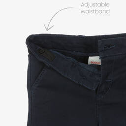Boboli-Boys Beige & Navy Blue Cotton Trouser Set | Childrensalon Outlet