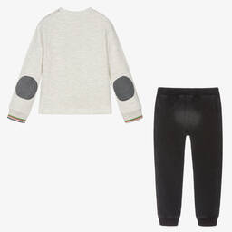 Boboli-Boys Black & Grey Trouser Set  | Childrensalon Outlet