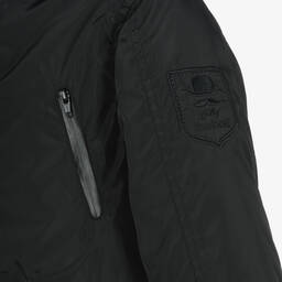 Boboli-Boys Black Hooded Coat | Childrensalon Outlet