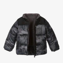 Boboli-Boys Black Hooded Puffer Coat | Childrensalon Outlet