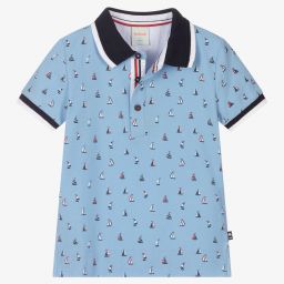 Boboli-Boys Blue Boats Shorts Set | Childrensalon Outlet