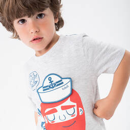 Boboli-Boys Blue Cotton Sailor Shorts Set | Childrensalon Outlet