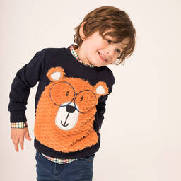 Boboli-Синий хлопковый свитшот для мальчиков | Childrensalon Outlet