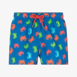 Boboli-Boys Blue Crab Print Swim Shorts | Childrensalon Outlet