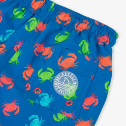 Boboli-Boys Blue Crab Print Swim Shorts | Childrensalon Outlet