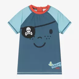 Boboli-Boys Blue Pirate Swim Top | Childrensalon Outlet
