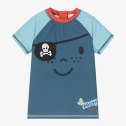 Boboli-Boys Blue Pirate Swim Top | Childrensalon Outlet