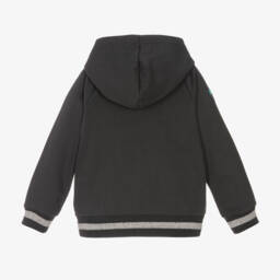 Boboli-توب هودي بسحاب قطن لون رمادي للأولاد | Childrensalon Outlet